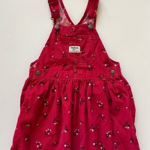 OshKosh B'gosh Corduroy Floral Overall Dress